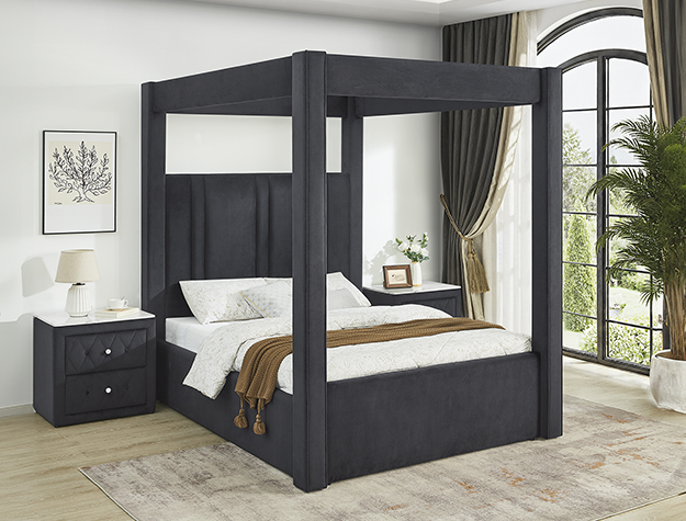 5117BK JAYLA CANOPY BED BLACK