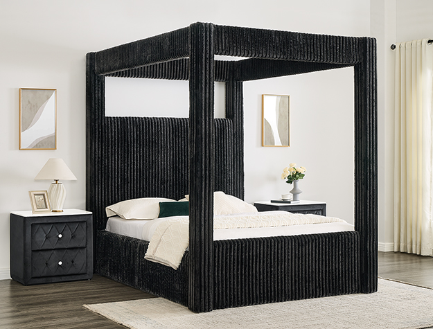 5118BK CARLA CANOPY BED BLACK