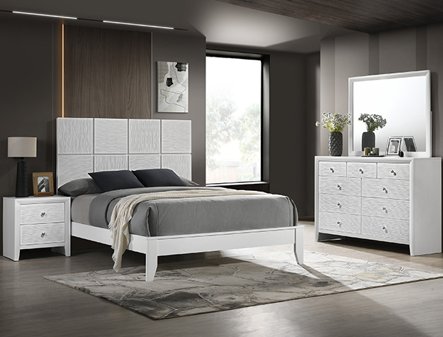 SETB4712 DENKER-EVAN WHITE BEDROOM GROUP