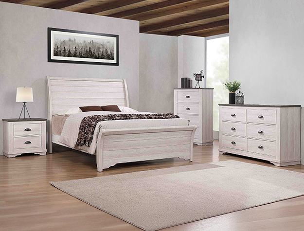 SETB8130 CORALEE BEDROOM GROUP CHALK/GREY