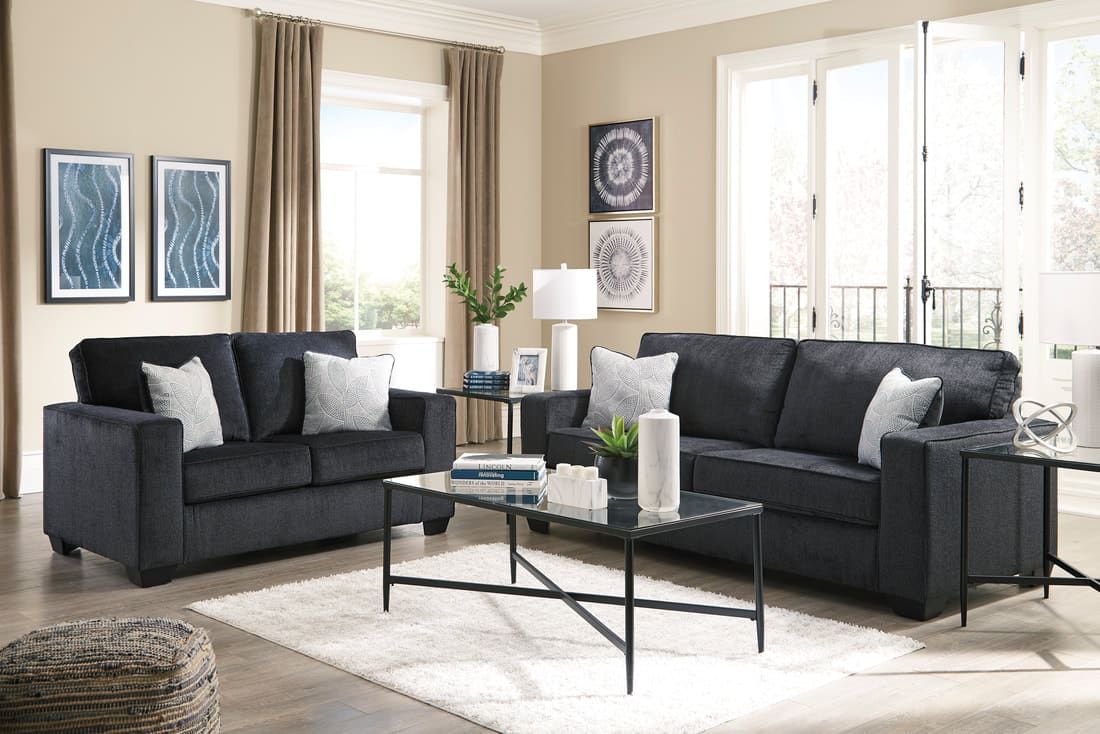 872-13 Slate - Sofa & Loveseat Set