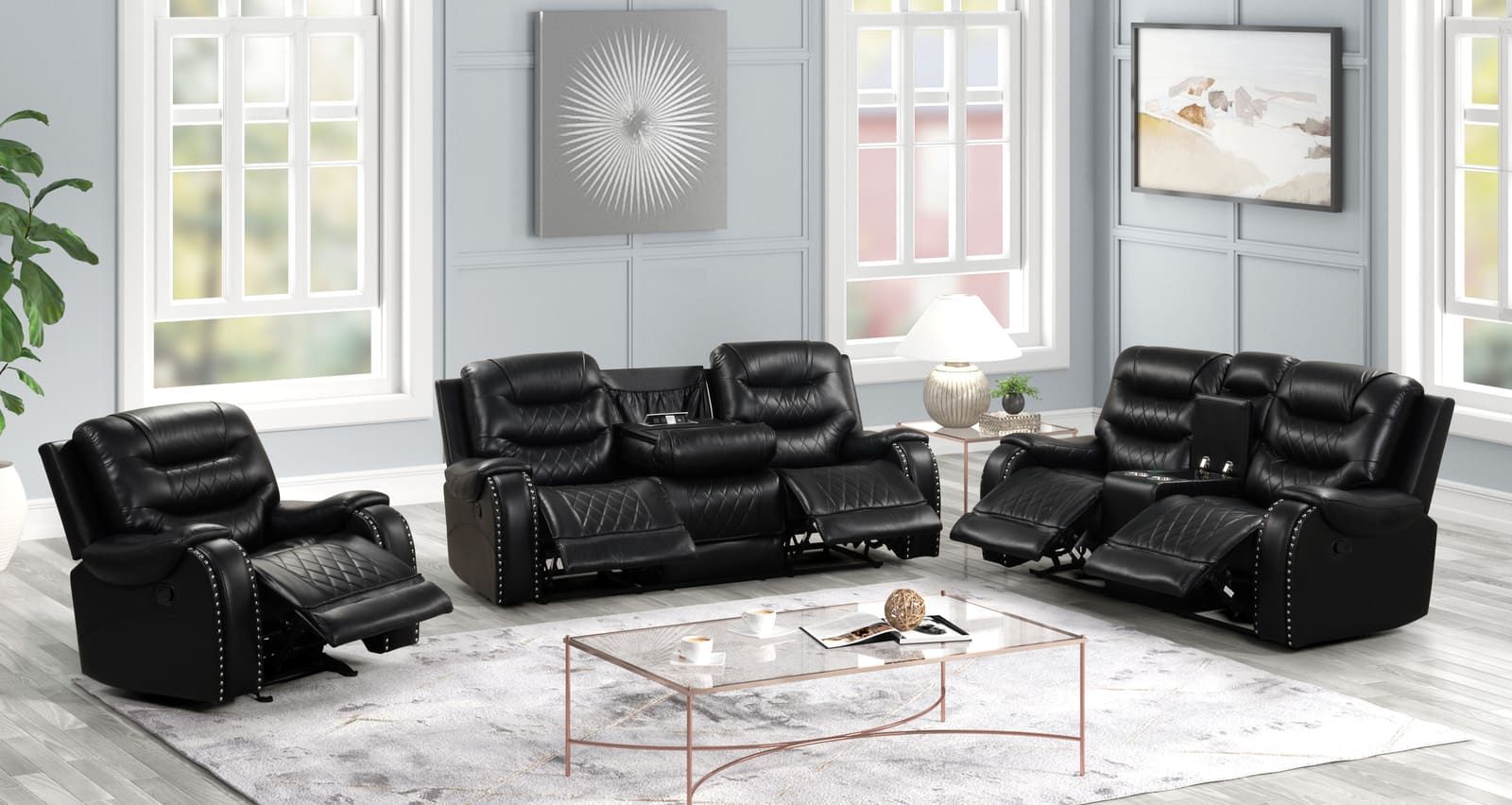 OVERSIZED 3pc Reclining Set