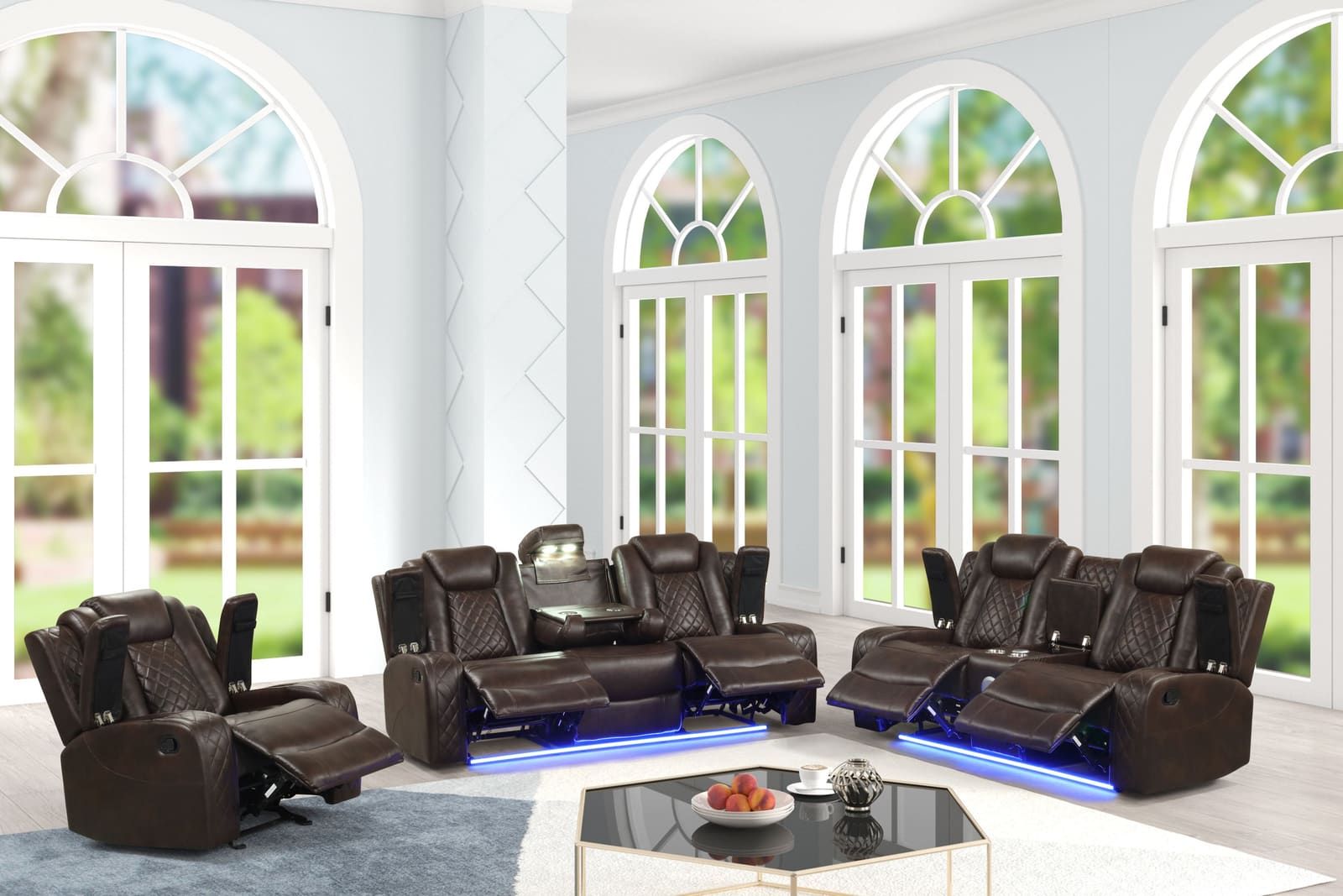 Luz Brown - 3pc Reclining Set