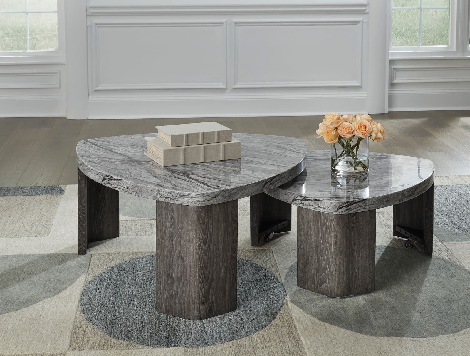 T600-0 - Stacked Cocktail Table