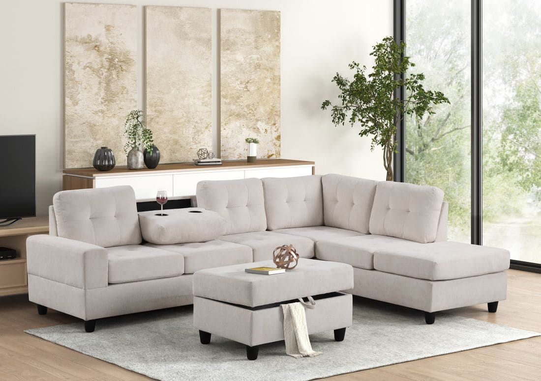 45Heights Reversible Sectional + Ottoman