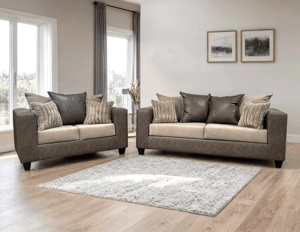 110 LATTE - Sofa & Loveseat Set