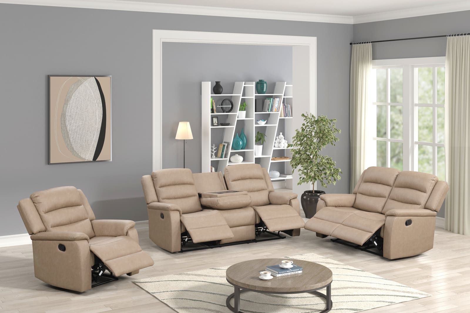 Hope Stone 3pc Reclining Set