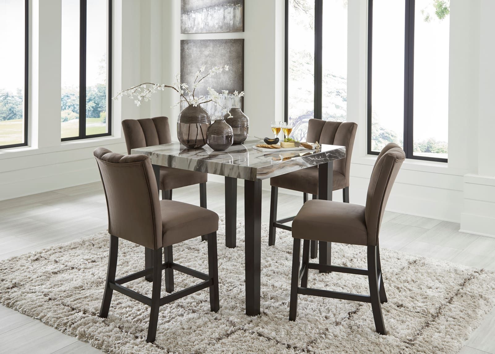 D581-13 Pub Table & 4 Chairs Set