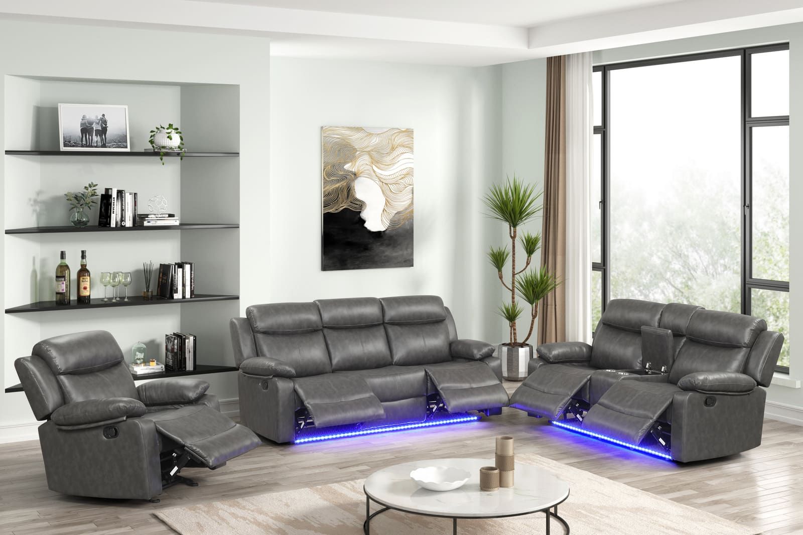 Aiden Gray - 3pc Reclining Set