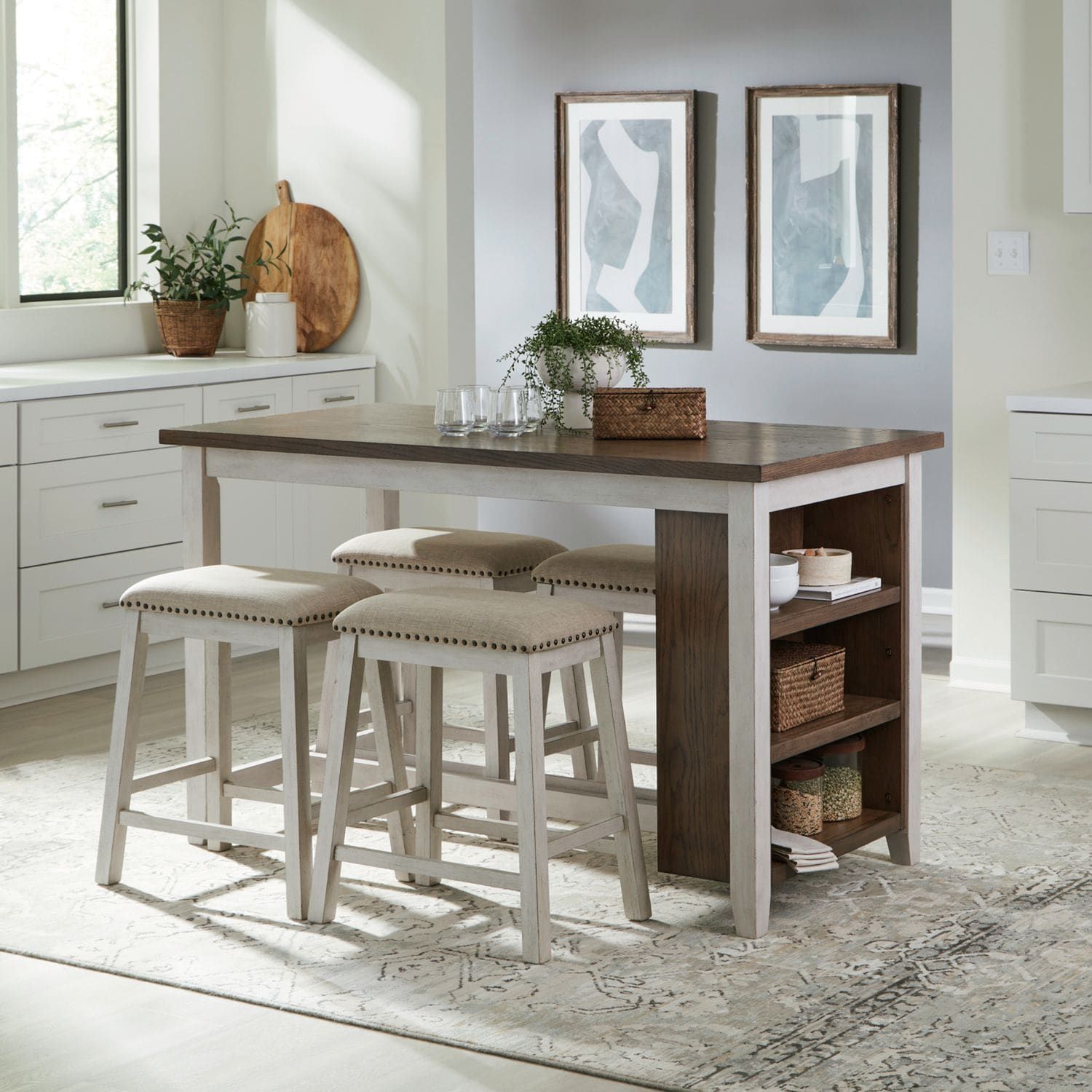 942 Two-Tone 5pc - Table + 4 Chairs