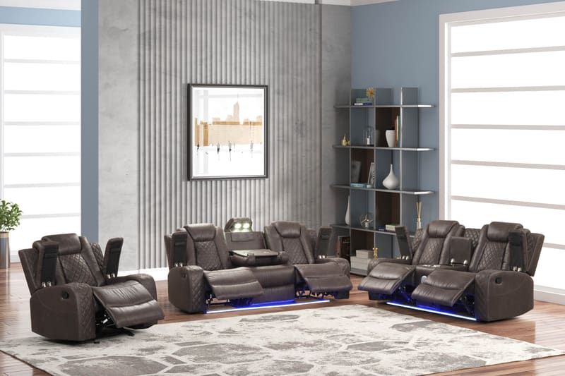 Luz Chocolate - 3pc Reclining Set
