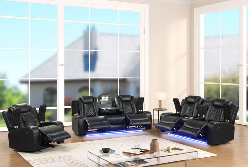 Luz Black - 3pc Reclining Set
