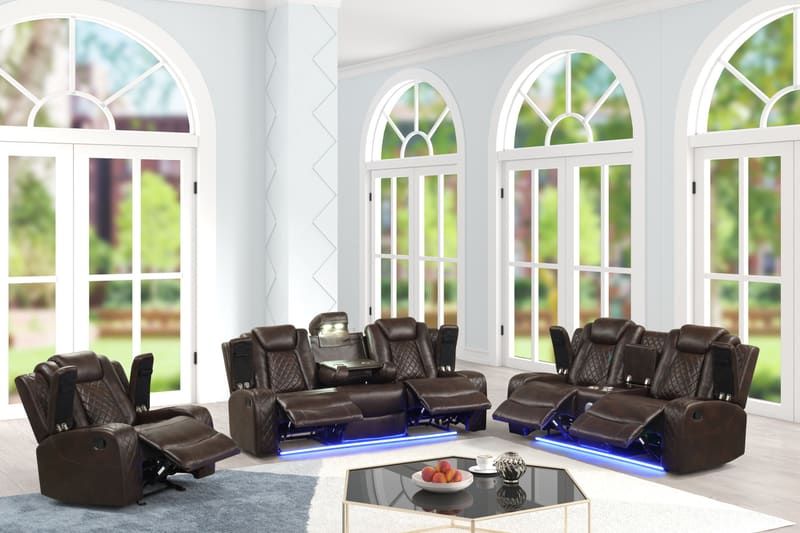 Luz Brown - 3pc Reclining Set