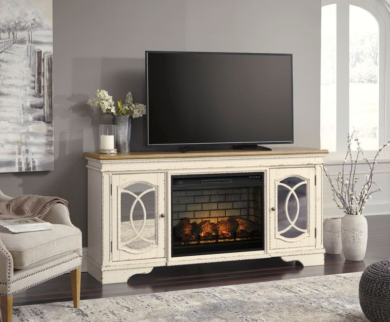 W743-68 - TV Stand w/Fireplace 74"L