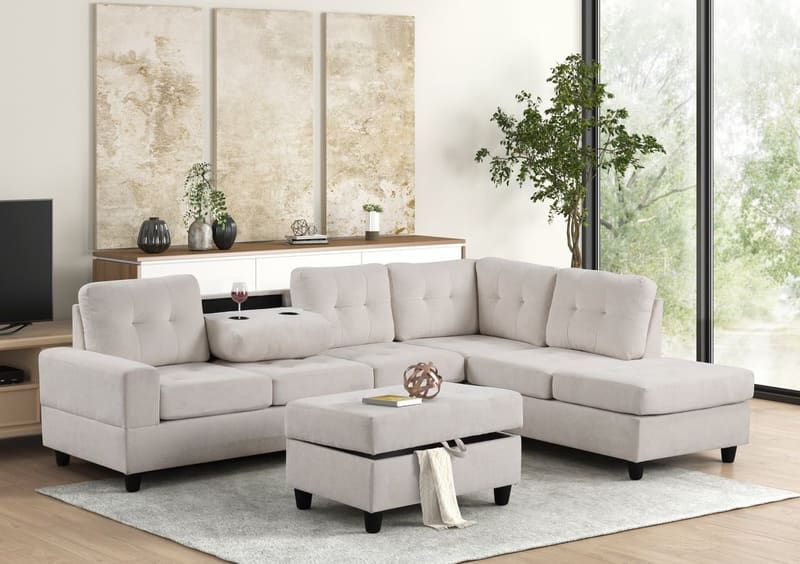 45Heights Reversible Sectional + Ottoman