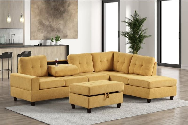 47Heights Reversible Sectional + Ottoman