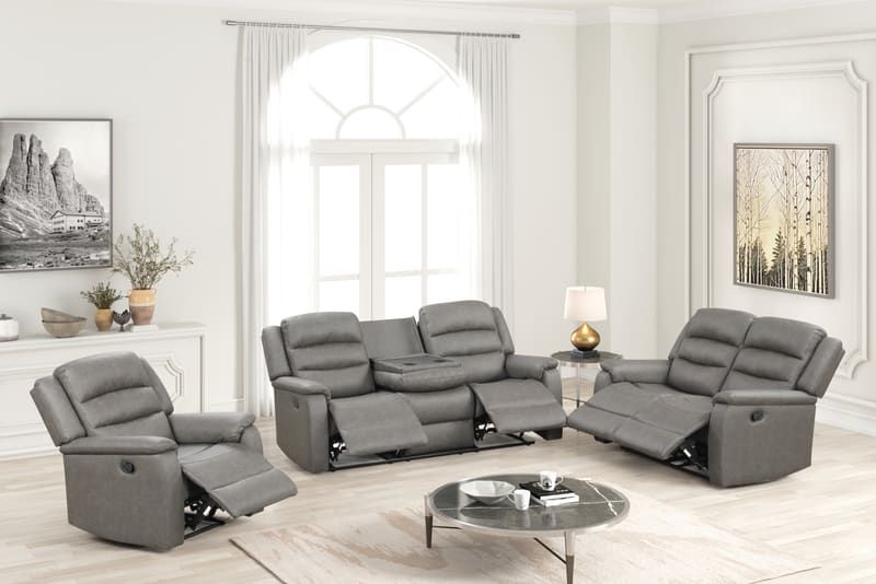Hope Gray 3pc Reclining Set