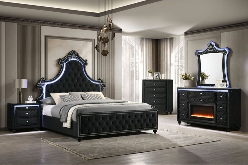 Majesty2 Black 4pc or 5pc Set - Queen, King