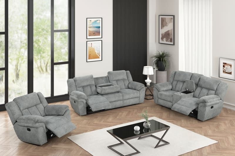 Dallas Gray - 3pc Reclining Set