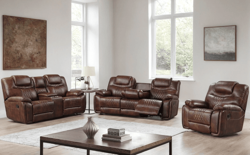 Galveston Brown - 3pc OVERSIZED Reclining Set