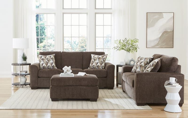 198 Nutmeg Sofa & Loveseat Set
