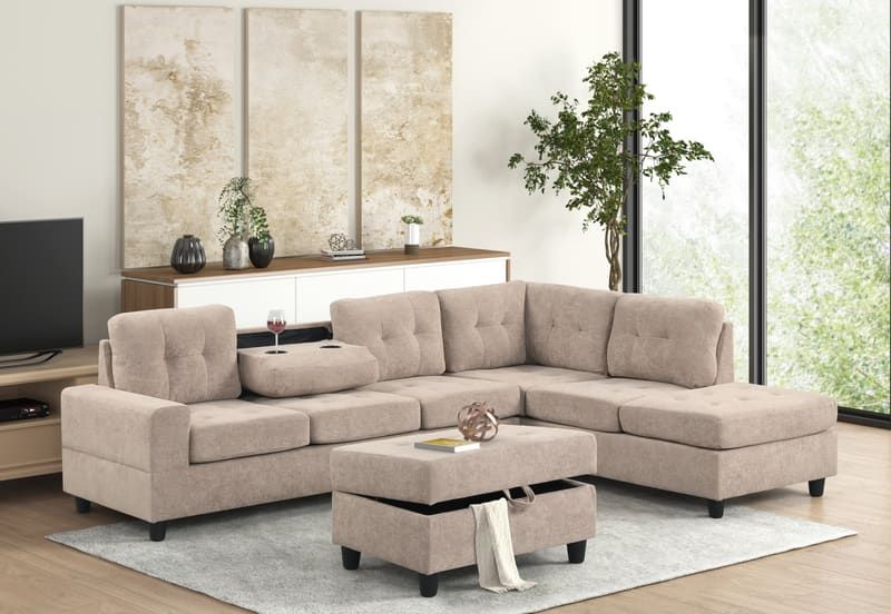 49Heights Reversible Sectional + Ottoman
