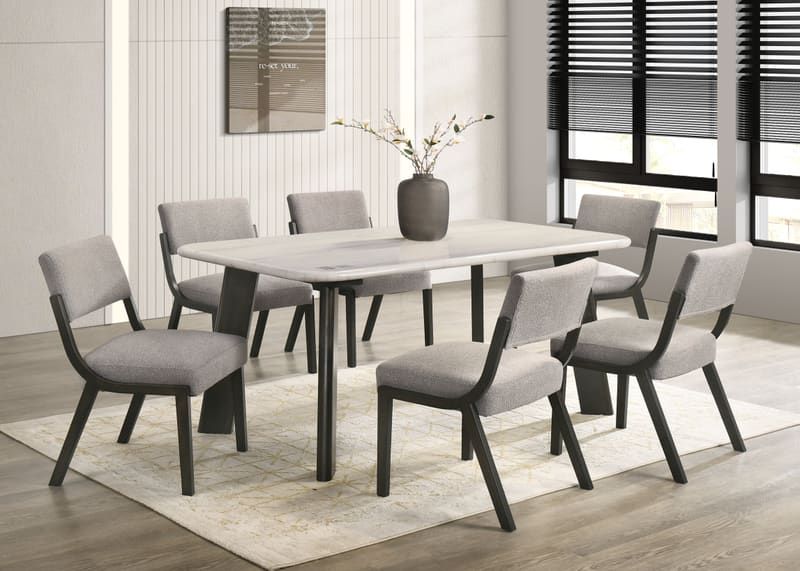 Parker20 - (GENUINE MARBLE) Table & 6-Chairs