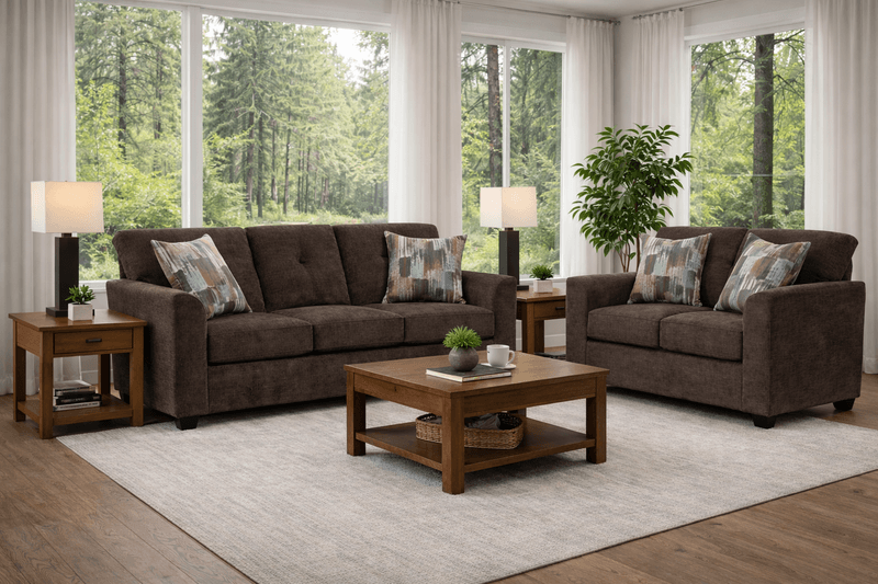 Washington 3000 Chocolate Sofa & Loveseat