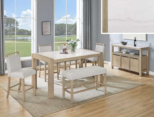 1721-6P-SB HAZEL GENUINE MARBLE COUNTER HT