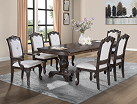 2149-7P KIERA DINING GROUP-COFFEE BROWN