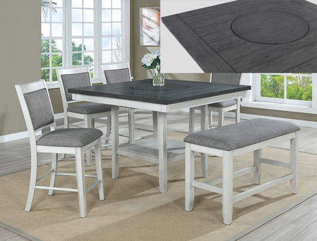2727CG-6P FULTON CHALK GREY COUNTER HEIGHT