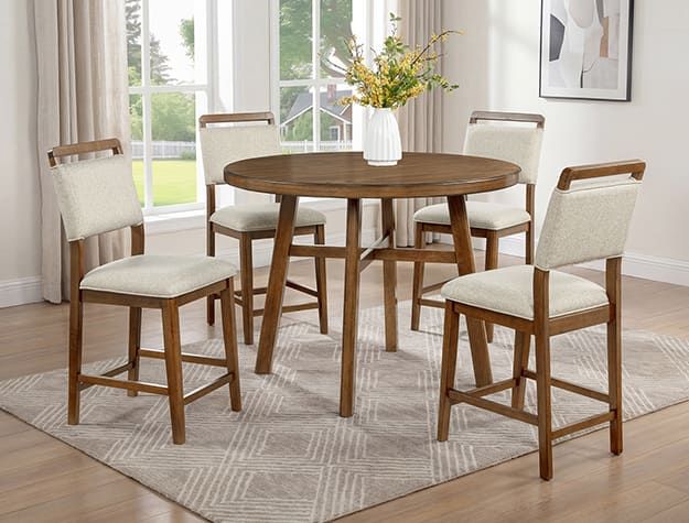 2761BRN-5P BLANCHE BROWN COUNTER HT DINING