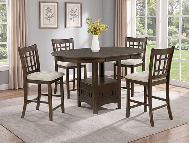 2795BRN-5P HARTWELL CNTR HEIGHT DINING BROWN