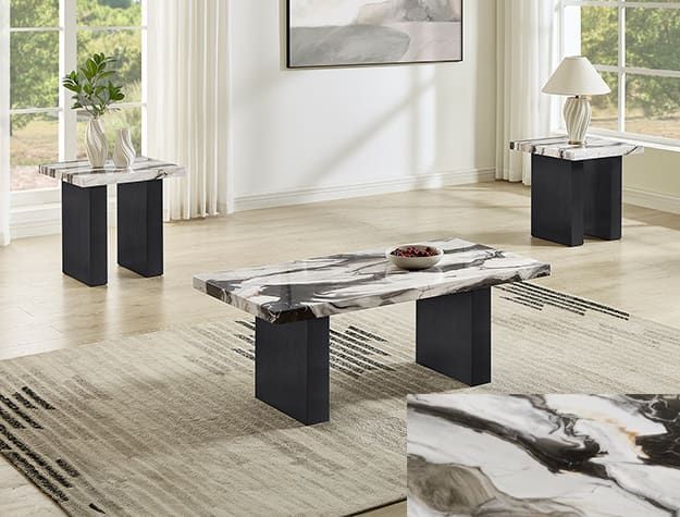 4120SET VEGA 3-PK FAUX MBL CKTL SET