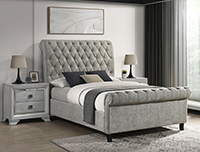 5103LG KATE PLATFORM BED L.GREY TWEED