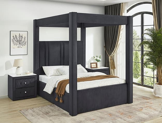 5117BK JAYLA CANOPY BED BLACK