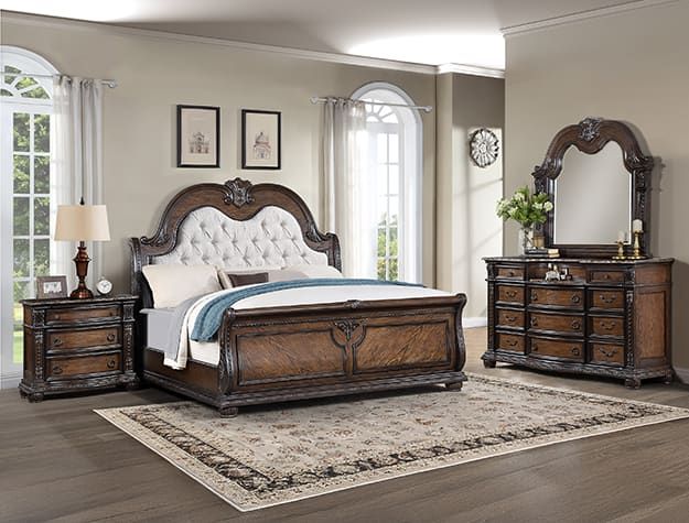SETB1610 STANLEY BEDROOM GROUP -COFFEE BROWN