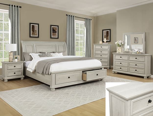 SETB1820 CLARIBELLE BEDROOM GROUP WHITE