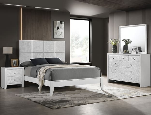 SETB4712 DENKER-EVAN WHITE BEDROOM GROUP